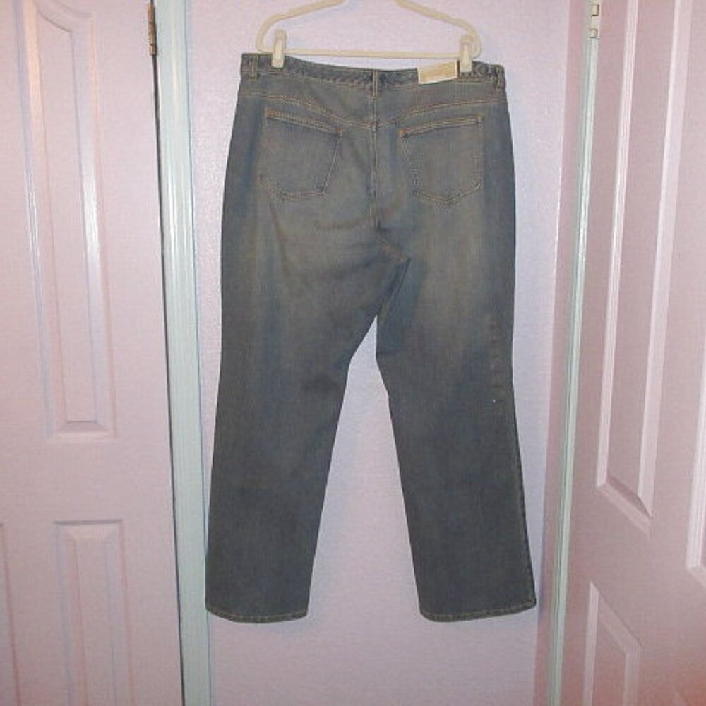 Michael Kors Wide Leg Jeans Plus Size 22W Stretch Denim High Rise Greenwich NWT - Picture 7 of 12